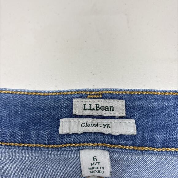 LL Bean Womens Jeans Size 6 M/T Blue Classic Fit Medium tall med Wash denim - Picture 4 of 12